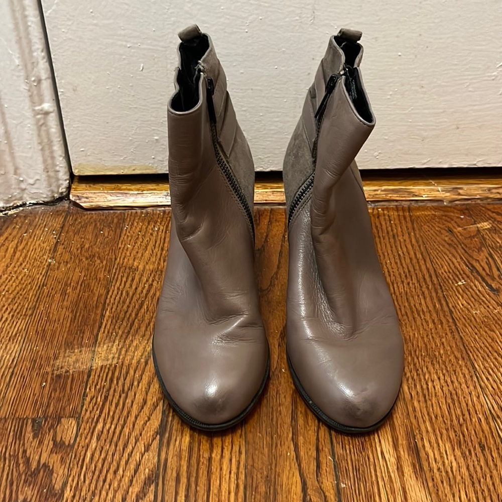 Size 8 leather and suede ankle boots